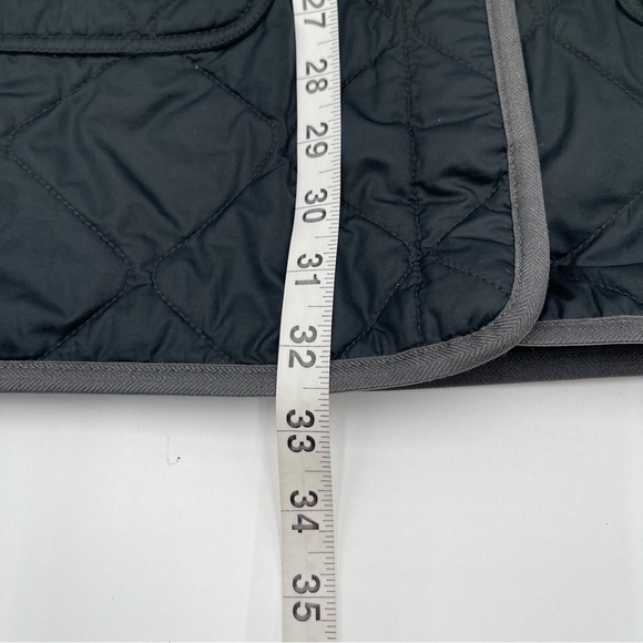 LL Bean Lightweight Quilted Chore Coat Women Small Black Jacket Barn Utility - Picture 14 of 15